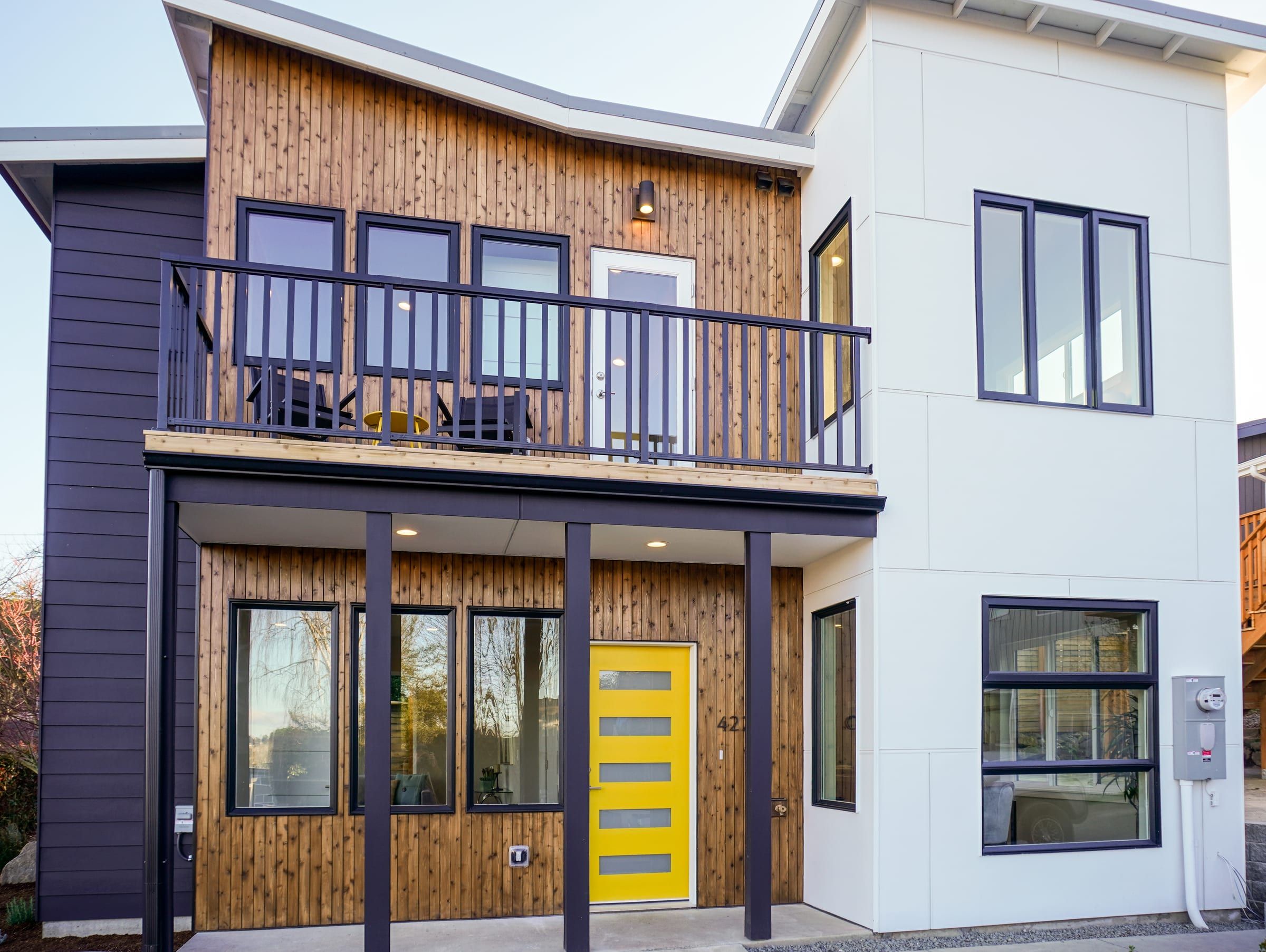 Construction framing on a Seattle residential project
